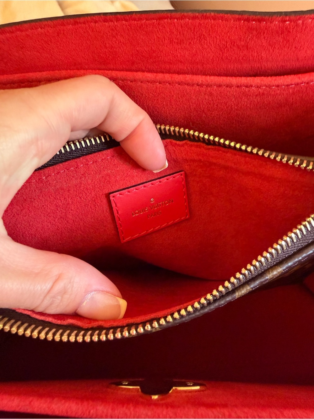 Louis Vuitton Monogram Satchel with Red Trim - Picture 5 of 11